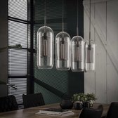 Hanglamp 4-Lichtbronnen - Glas - Mesh - Cilinder - Ø15cm - Giga Meubel