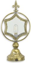 Tafellamp - klassieke lamp - messing - glazen kap - 54 cm hoog