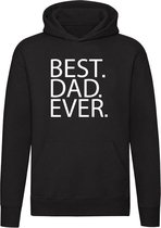 BEST DAD EVER | Unisex | Trui | Sweater | Hoodie | Capuchon | Zwart | Tekst | Altijd | Liefste | Ouderschap | Vaderdag | Papa | Opa | Mannendag | Abraham | Grappig | Cadeau