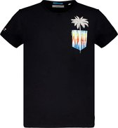 DEELUXE T-shirt met palmprintPALMY Black