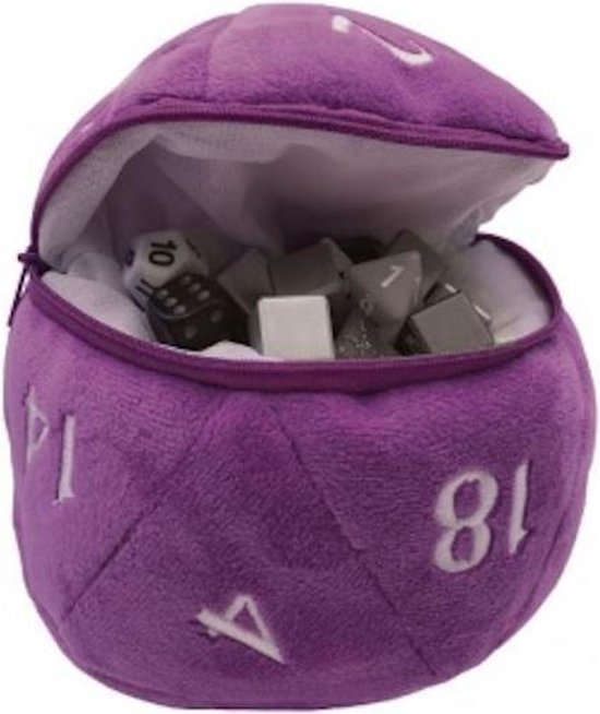 Afbeelding van het spel D20 Plush Dice Bag - Purple