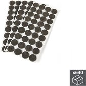 Emuca Zelfklevende anti-kras viltjes voor meubels, rond, D. 30 mm, 630 st.