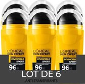 [Batch van 6] L'OREAL MEN EXPERT Invincible Sport Roll-On Deodorant - 50 ml