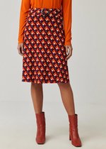 Surkana Rok Flared with Belt Red XXL