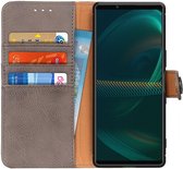 KHAZNEH Sony Xperia 5 III Hoesje Portemonnee Book Case Kunstleer Grijs