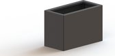 MySteel Gepoedercoat staal plantenbak Texas 300x600  - Kleur: RAL9005 (zwart) - Hoogte: 400mm