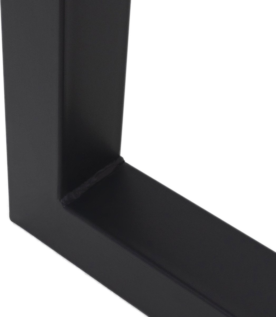 ML-Design Set van 2 tafelpoten, trapezium, 75 x 72 cm, zwart, V-vorm, profiel 8 x 2 cm, gepoedercoat staal, industriële stijl, hellend, metalen voet, eettafel, glijders voor knutselprojecten
