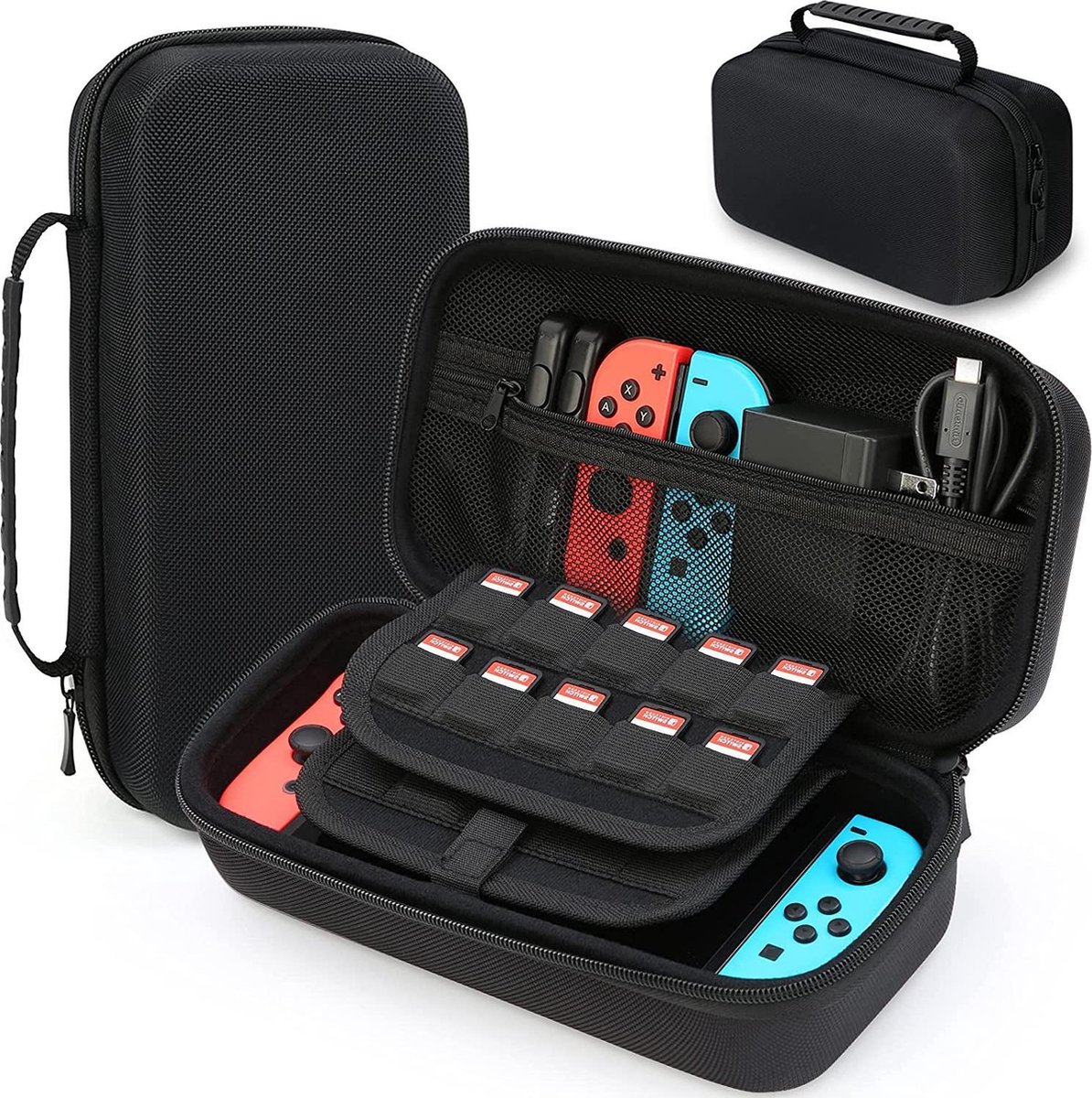 YONO Hard Case geschikt voor Nintendo Switch Opbergtas Large Zwart