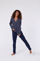 Woody pyjama dames - multicolor gestreept - highlander koe - 212-1-PIL-S/901 - maat S