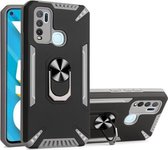 Voor vivo Y50 PC + TPU-beschermhoes met 360 graden draaibare ringhouder (grijs)