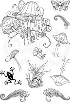 Stempel - Creative Expressions - Pink ink - Clear stamp - Fungi