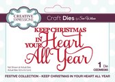 Creative Expressions Stans - Kerst - 'Keep Christmas In Your Heart All Year' - 6,2cm x 10cm