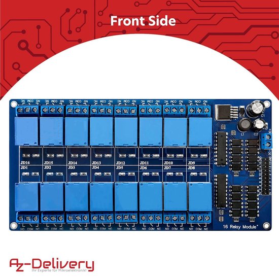 Module 16 relais 12V avec déclencheur de bas niveau optocoupleur compatible  avec Arduino