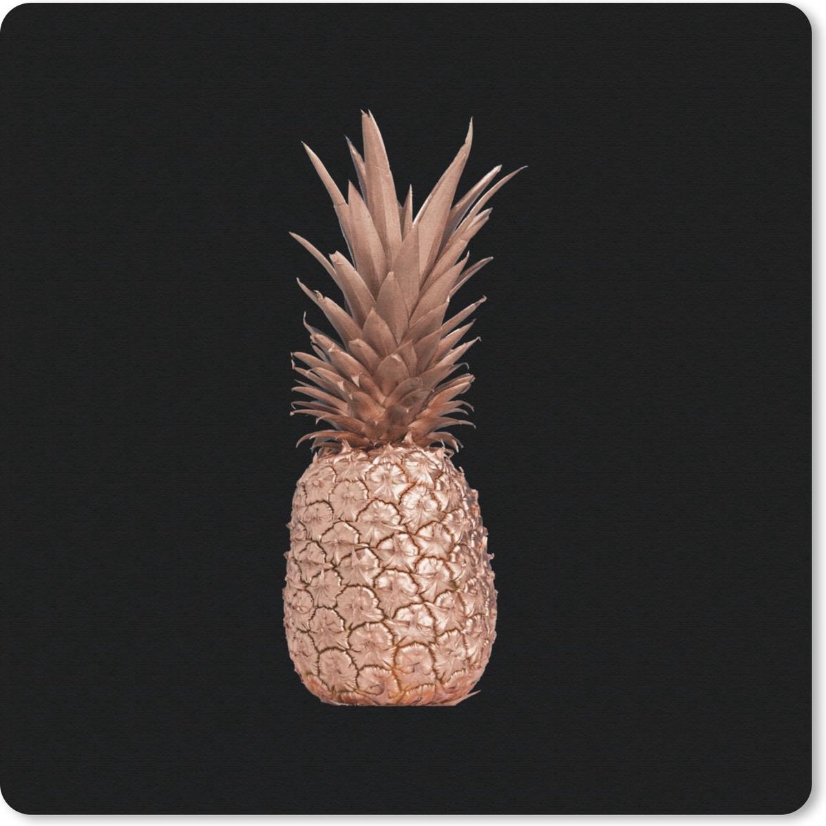 Muismat 30x30 cm - Mousepad Ananas - Goud - Roze - Muismatten