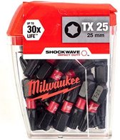 Milwaukee Shockwave schroefbit lang 25mm Torx TX25 (25st)