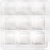 Plastic doosje met 9 vakjes 15.1x2.5x15.1cm (25 Stuks)