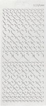 foliestickers hartjes 1 stickervel zilver