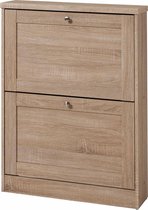 Lieko Schoenenkast 2 Vakken Ester Hout
