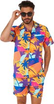 OppoSuits Palm Power Summer Combo - Heren Zomer Set - Bevat Shirt En Shorts - Tropical Zwem Kleding -Multi Color -Maat S
