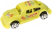 auto Toon Car junior 5,5 cm geel