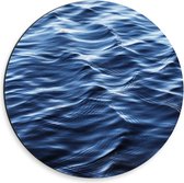 Dibond Wandcirkel - Blauwe Zee - 30x30cm Foto op Aluminium Wandcirkel (met ophangsysteem)