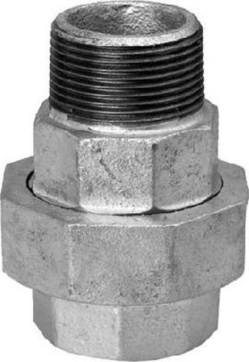 Koppeling - 1 1/4" - No. 341 bi. bu.dr. - DVGW en SVGW certificaat - staal gegalvaniseerd