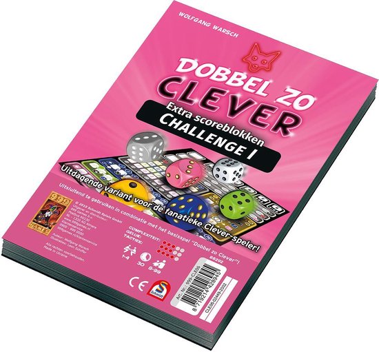 Scoreblokken Dobbel zo Clever Challenge Dobbelspel - 999 Games