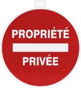Taliaplast Bord 'Propriété privée', Privé-eigendom verboden toegang, rond, 30 cm x 30 cm