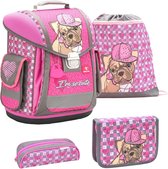 Belmil Schoolspullenset Hondje 19 Liter Polyester Roze