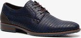 Emilio Salvatini heren croco veterschoenen - Blauw - Maat 45