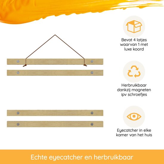 honing dividend kwaliteit Posterhanger 30 cm - Hout - Marupa - Magnetisch poster ophangsysteem -  Posterlijst -... | bol.com