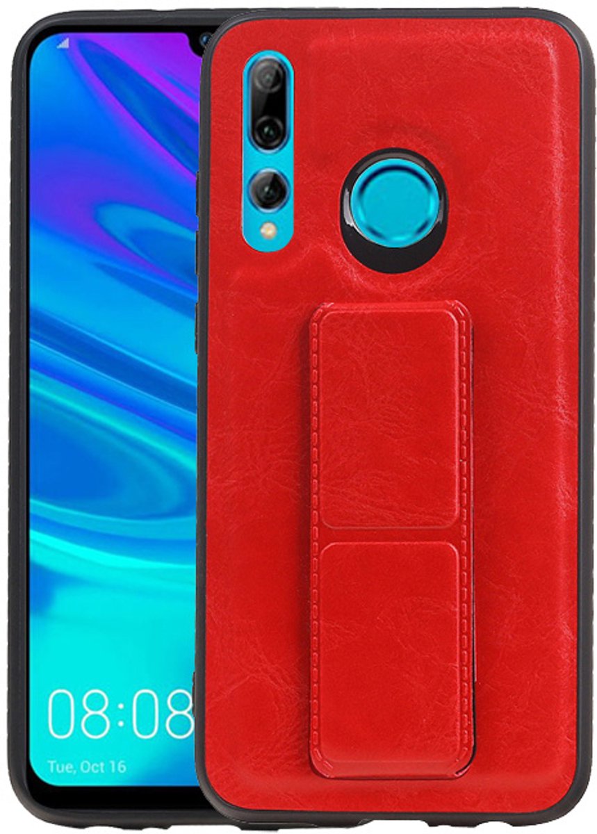 Grip Stand Hardcase Backcover - Telefoonhoesje - Achterkant Hoesje - Geschikt voor Honor 20 Lite - Rood