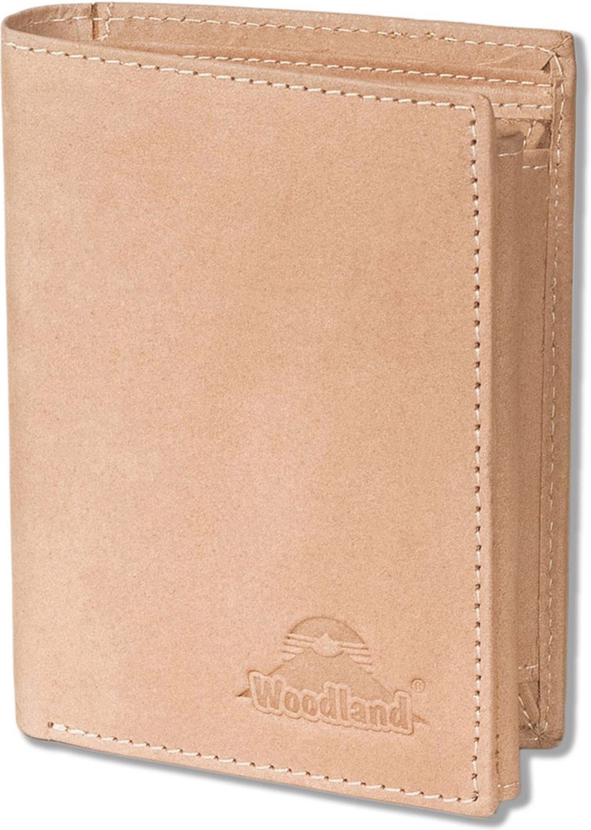 Woodland Billfold Hoog Portemonnee Leer - Heren en Dames - Anti Skim RFID Bescherming - Beige