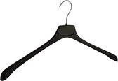 De Kledinghanger Gigant - 30 x Mantel / kostuumhanger kunststof zwart met schouderverbreding, 50 cm