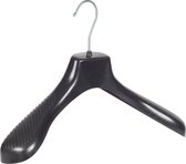De Kledinghanger Gigant - 40 x Mantel / kostuumhanger kunststof zwart met schouderverbreding, 39 cm