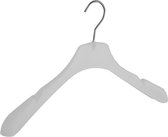 De Kledinghanger Gigant - 20 x Mantel / kostuumhanger kunststof frosted met schouderverbreding en rokinkepingen, 42 cm