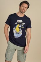 DEELUXE T-shirt met papegaaienprint HAVANA Navy