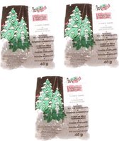 6x sachets de décoration de sapin de Noël flocons de neige pailletés 40 grammes - fausse neige