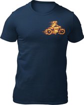 Hell Rider - Gothic  Kleding - Goth - Heren T-Shirt - Getailleerd - Katoen - Ronde Hals