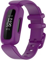 Siliconen Smartwatch bandje - Geschikt voor Fitbit Ace 3 siliconen bandje - voor kids - paars - Strap-it Horlogeband / Polsband / Armband
