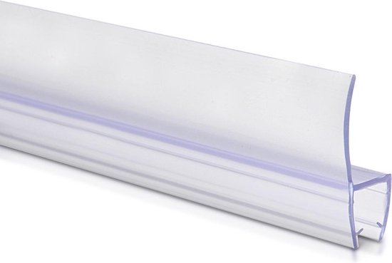 Navaris douchedeur afdichting met lip - Lekstrip - Douchedeurafdichting - Met waterkering - Voor 6mm glazen douchedeur - 100 cm - PVC - Inkortbaar