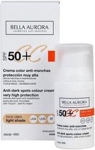 Anti Donkere Vlekken Crème CC Cream Bella Aurora Lichte Huidskleur Spf 50 (30 ml)