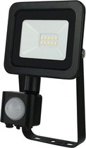 Spectrum - LED schijnwerper met sensor - 10W IP44 - 3000K - warm wit licht - 3 jaar garantie
