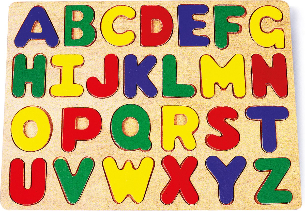 Vervloekt opvolger Humaan Houten puzzel Alfabet ABC | bol.com