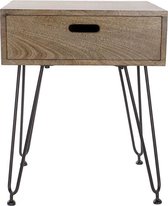 Nachtkastje DKD Home Decor Metaal Mangohout (48.5 x 40.5 x 61 cm)