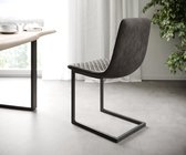 Set-van-4-gestoffeerde-stoel Novi-Adesso antraciet vintage sledemodel
