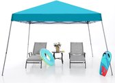 PartyTent Opvouwbaar - Zinaps Slant Been Pop Canopy Tent Instant Outdoor Canopy Easy Setup Folding Protection Turquoise (WK 02130)