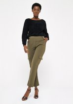 LOLALIZA Losse cargo broek - Khaki - Maat 36