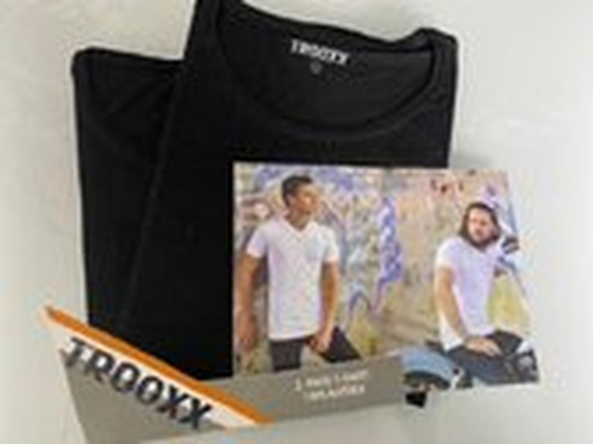 Trooxx T-shirt 2-Pack - Round Neck - Black - XL