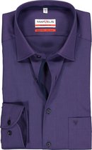 MARVELIS modern fit overhemd - paars met zwart mini dessin (contrast) - Strijkvrij - Boordmaat: 45